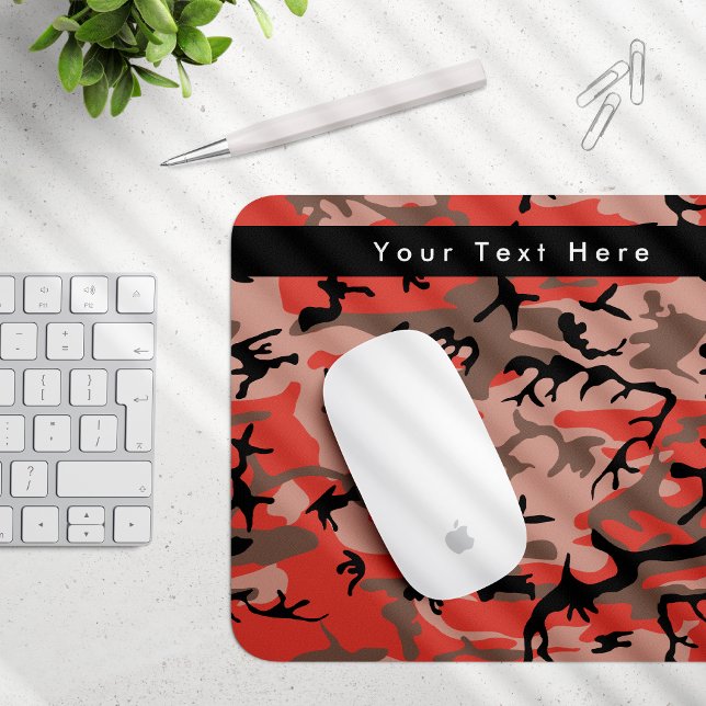 Mousepad Camuflagem Vermelha e Marrom, Camuflagem, Militar, (Criador carregado)