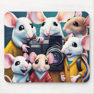 Mousepad Camundongos Colocando Com Uma Câmera