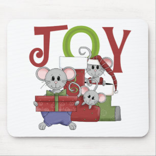 Mousepad Camundongos JOY Camisas de Natal e presentes