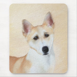 Mousepad Canaan Dog Painting - Arte de Cachorro Original