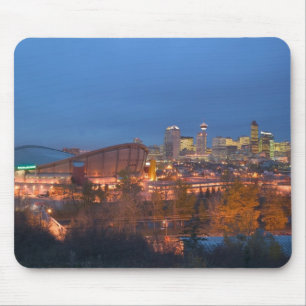 Mousepad Canadá, Alberta, Calgary: Silhueta da Cidade a par