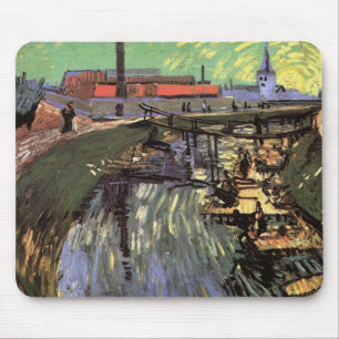 Mousepad Canal com Mulheres Lavando por Vincent van Gogh