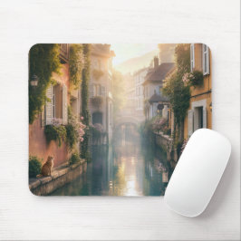 Mousepad Canal Europeu com um Gato Gengibre