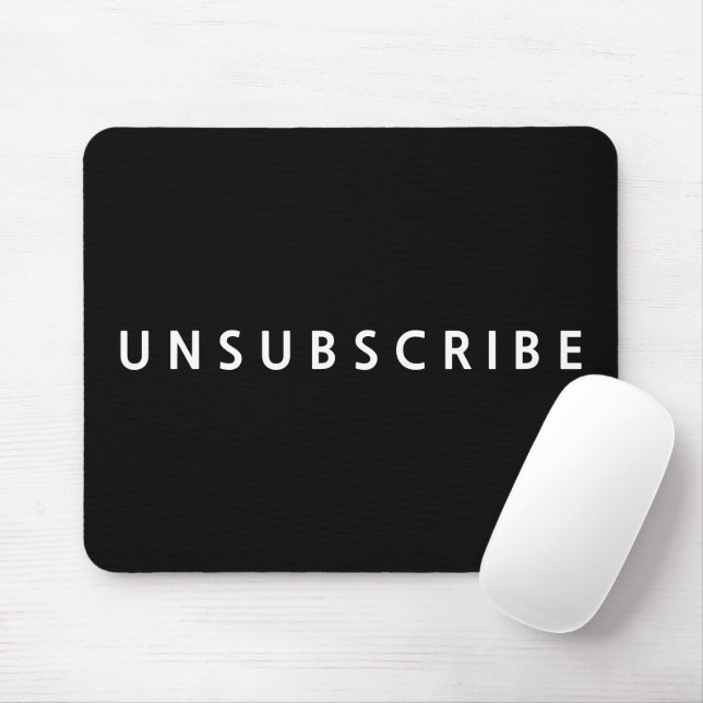 Mousepad Cancelar ASSINATURA De Texto Em Branco A Preto (Com mouse)