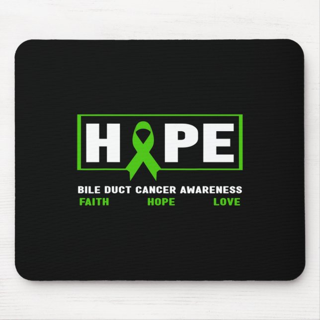 Mousepad Cancer Bile Duct - Esperança de consciência do Can (Frente)
