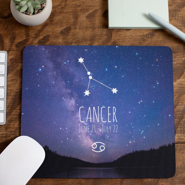 Mousepad Cancer | Constelação Zodiac Personalizada (Criador carregado)