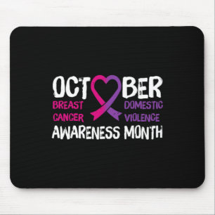 Mousepad Cancer da Família e Awarene pela Violência Domésti