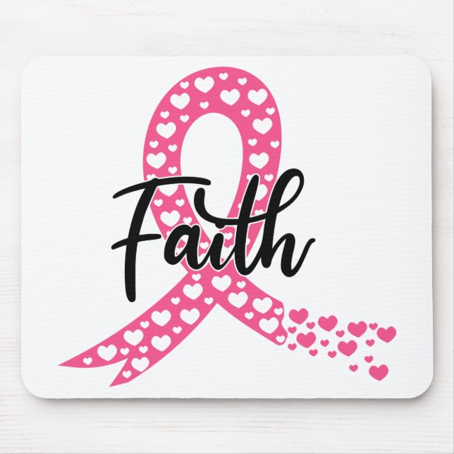Mousepad Cancer da Mama do Guerreiro de Combate com Fita Ro (Frente)