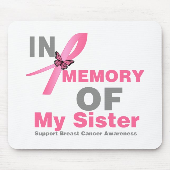 Mousepad Cancer da mama em memória da minha irmã (Frente)