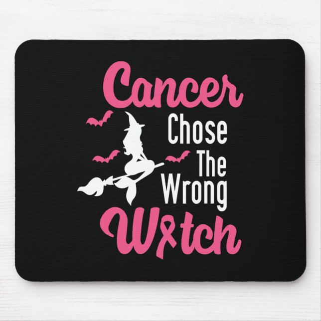 Mousepad Cancer Da Mama Mensado Com O Chapéu Errado Da Brux (Frente)