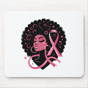 Mousepad Cancer da Mama Mulheres Negras-Americanas Apoiam