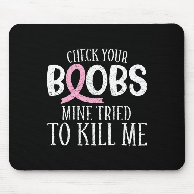 Mousepad Cancer Da Mama Tente Verificar A Mina Da Mama (Frente)