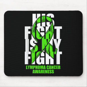 Mousepad Cancer de Consciência do Linfoma Frisa Seu Fi