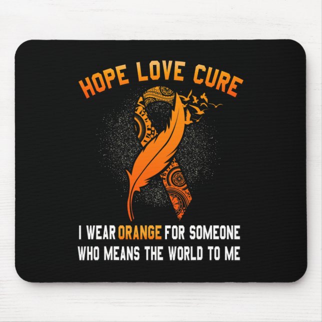 Mousepad Cancer de Consciência Laranja Fita Sup (Frente)