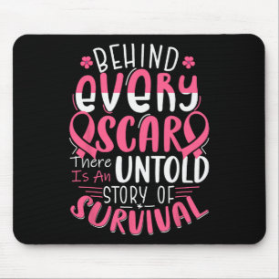 Mousepad Cancer de Fita Rosa de Fita do Guerreiro de Sensib