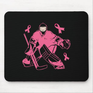Mousepad Cancer de Fita Rosa de Hóquei no Gelo Awaren