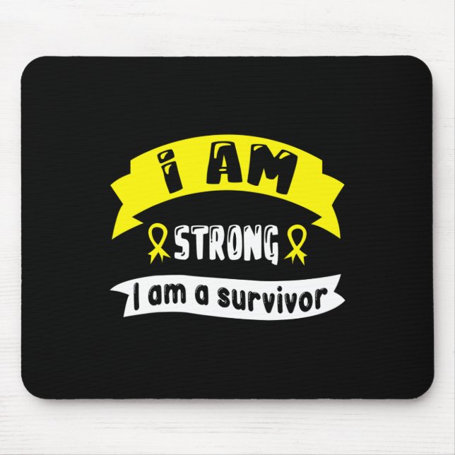 Mousepad Cancer De Infância Eu Sou Forte Eu Sou Sobrevivent (Frente)