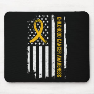 Mousepad Cancer de Infância Sensibilização Bandeira America
