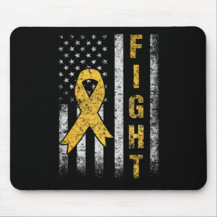 Mousepad Cancer de infância Sensibilização Mês bandeira ame