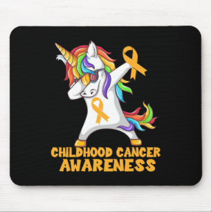 Mousepad Cancer de Infância Sentindo Guerreiro Unicórnio