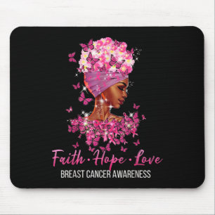 Mousepad Cancer de mama Sensibilização fé esperança amor bo