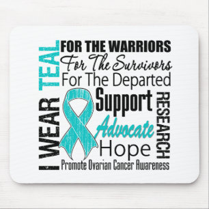 Mousepad Câncer de ovário eu visto o TRIBUTO da fita da