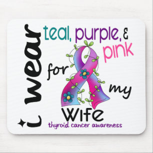 Mousepad Cancer de tiróide eu visto a fita para minha