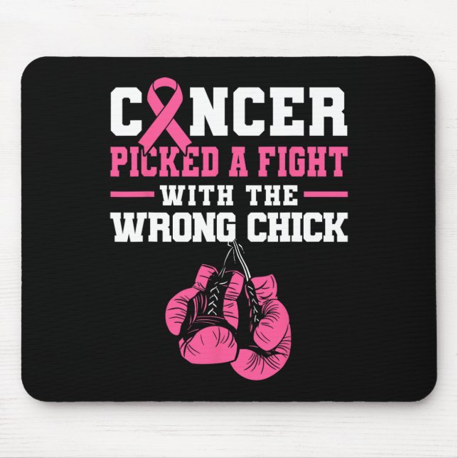 Mousepad Cancer Escolheu Uma Luta Com A Caixa De Pintinho E (Frente)