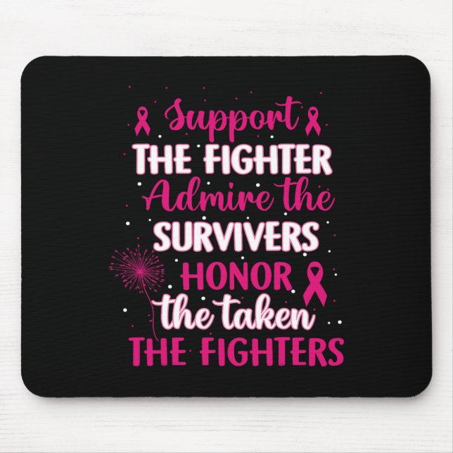 Mousepad Cancer Support Admire Honorário Cancer da Mama Awa (Frente)