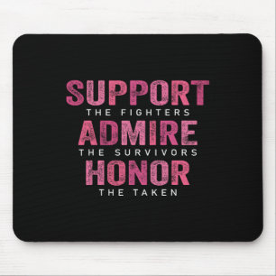 Mousepad Cancer Support Admire Honorário Cancer da Mama Awa