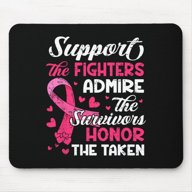 Mousepad Cancer Support Admire Honorário Cancer da Mama Awa (Frente)