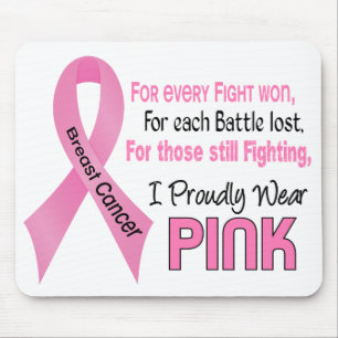 Mousepad Cancro da mama eu visto orgulhosa o rosa 1