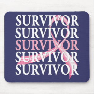 Mousepad Cancro da mama lunático da colagem do sobrevivent