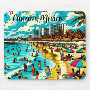 Mousepad Cancún, México com uma Pop Art Vibe