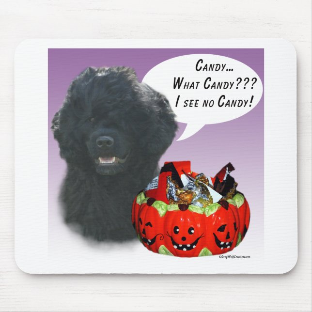 Mousepad Candi de Halloween, Cachorro Português (Frente)