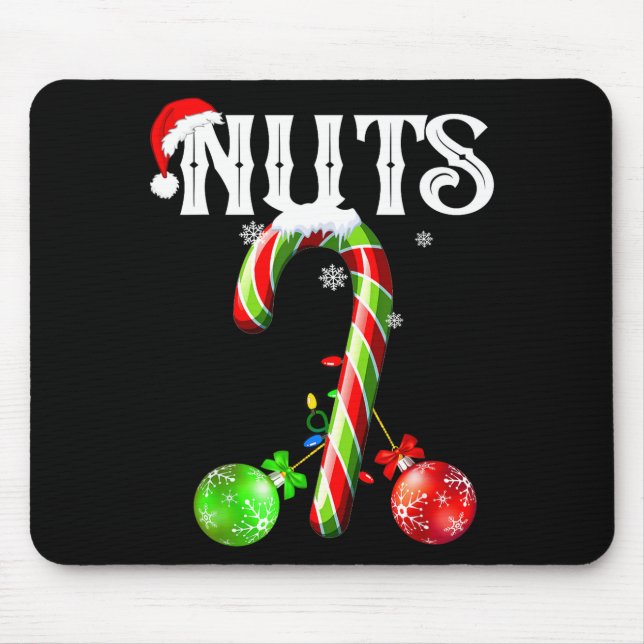 Mousepad Candy Cane Chest Nuts Couples Funny Chestnuts Xmas (Frente)