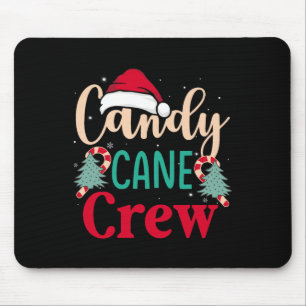Mousepad Candy Cane Crew Diversão De Natal Doces Em Xmas Wo