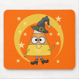 Mousepad Candy Corn Witch Halloween
