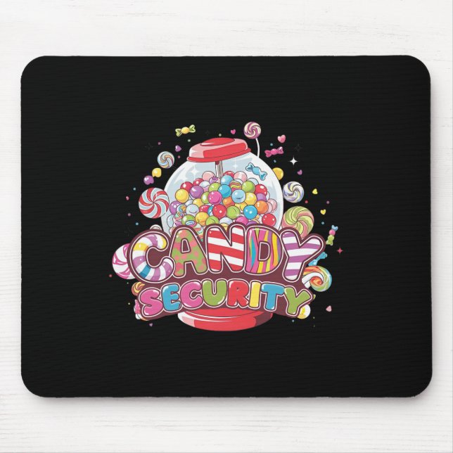 Mousepad Candy Security Dia de as Bruxas engraçado Costume  (Frente)