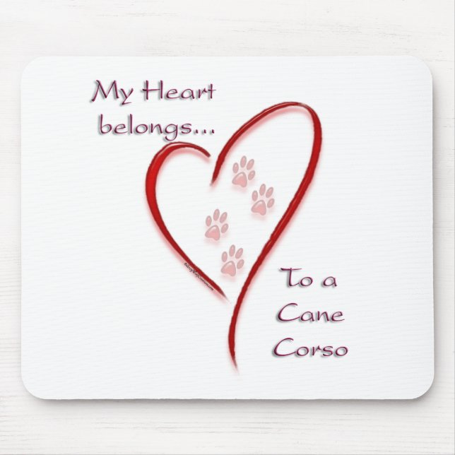 Mousepad Cane Corso Heart Pertence (Frente)