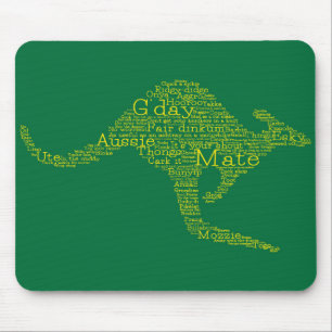 Mousepad Canguru feito de gíria australiana
