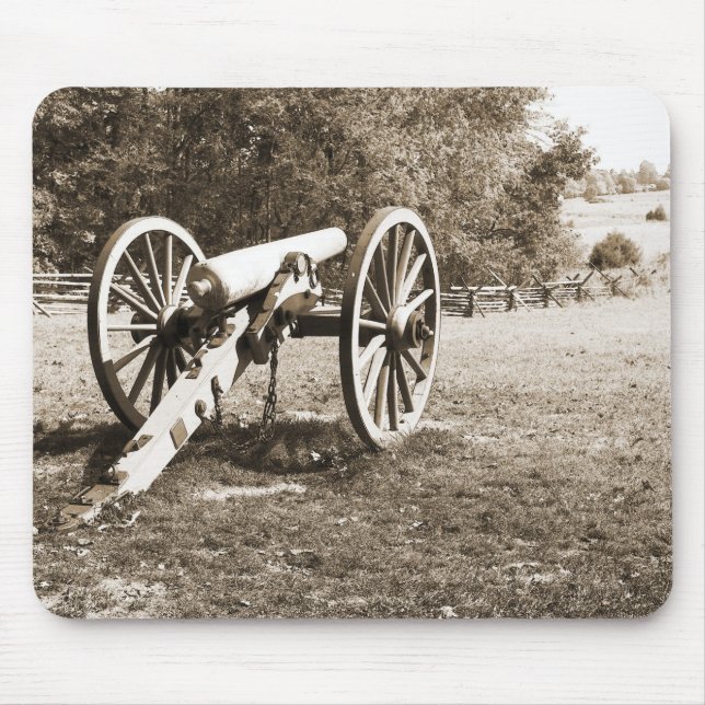 Mousepad canhão no campo de batalha de Gettysburg (Frente)