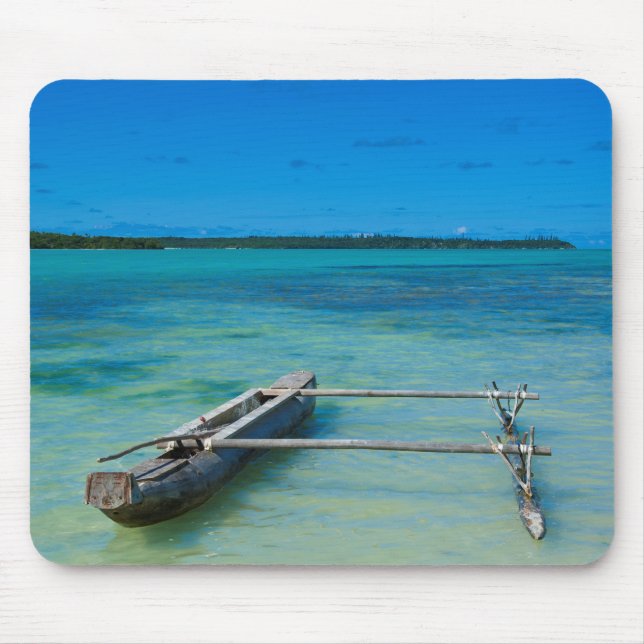 Mousepad Canoa Desativada No Oceano Suave (Frente)
