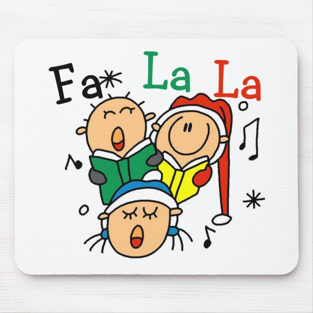 Mousepad Cantando Camisetas de Natal e presentes (Frente)