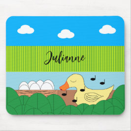 Mousepad Cantando Má Pato Perto da Água: