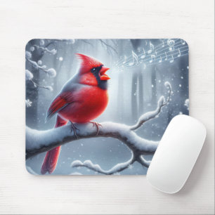 Mousepad Canto Cardeal Com Notas Musicais