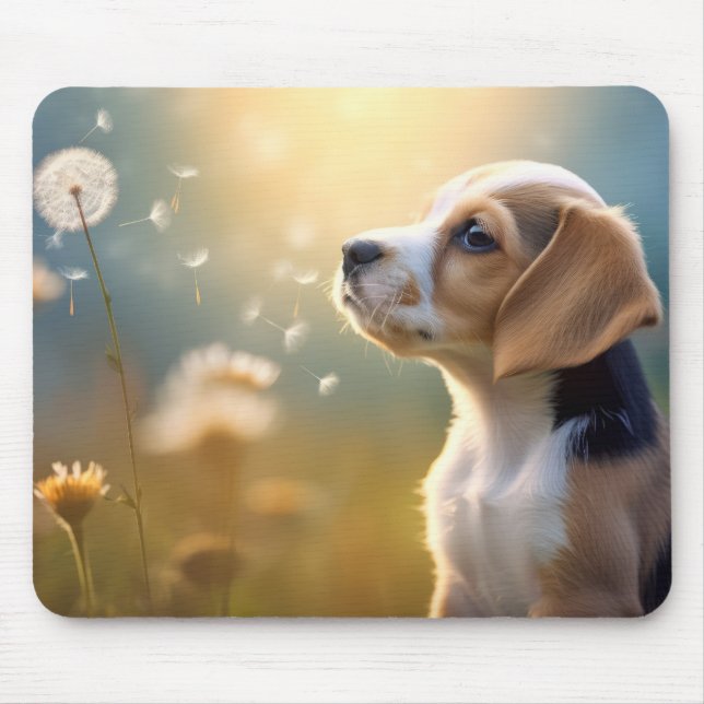 Mousepad Cão-Beagle Pet Animal Tranquilo Pacável (Frente)
