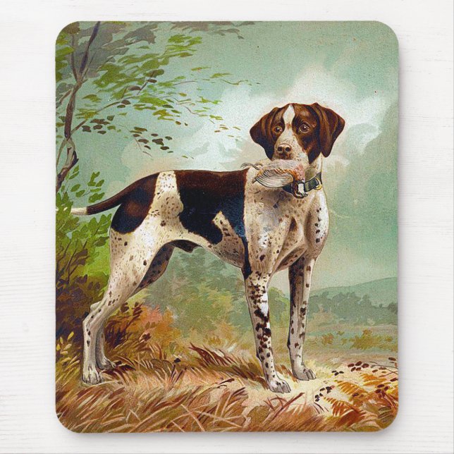 Mousepad Cão caçador com pássaro na boca (Frente)