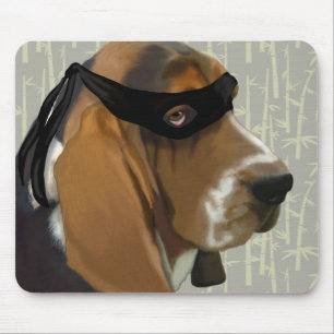 Mousepad Cão Cachorro do Basset Ninja