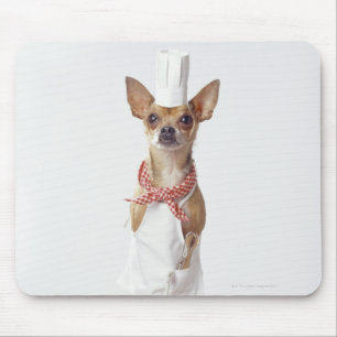 Mousepad Cão da chihuahua que veste os brancos do